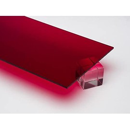 2423 T-Red, Transparent, Acrylic Sheet, 6MM (1/4") Thick, 12" W x 36" L