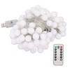 LED Ball String Lights USB Interface 8 Light Modes Warm