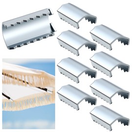 MorningRo 8 Pack Patio Umbrella Rib End Clips 1'' Umbrella Clips for Securing Canopy Fabric and Repair Ribs for Patio Garden Beach Outdoor