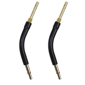 2 PCS Welding Gun Bending Pipe, Brass Welding Gun Curved Rod Welding Soldering Torch Accessories Kit for Female Thread Connecting Rod (500A)