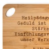 Mr. & Mrs. Panda Bambus - Schneidebrett Spruch Heilpädagogin Geduld