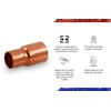 Everflow Supplies FCRC1418 1/4" to 1/8" Copper Fitting Reducer with