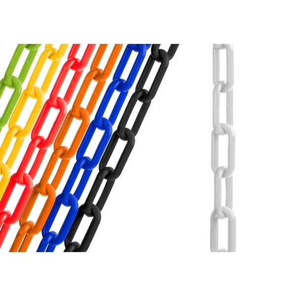 US Weight 100 Feet White Plastic Safety Chain UV Resistant