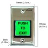 Visionis 2 Pack FPC-7491 VIS-7000 Green Square Push to Exit
