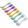 iBasingo 18.5cm Titanium Spork 3 in 1 Camping Cutlery, Blue