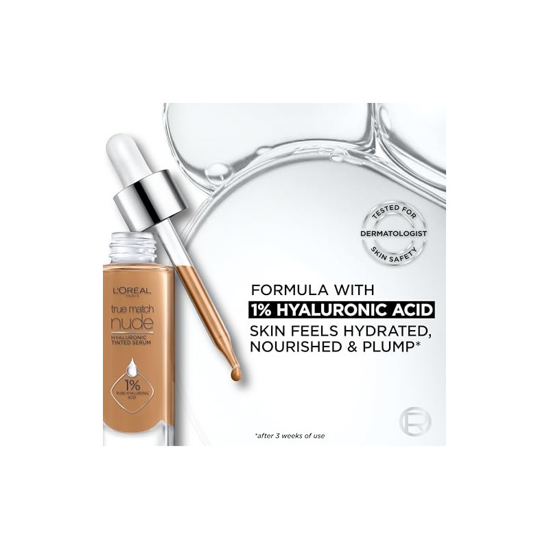 L'Oreal Paris True Match Nude Hyaluronic Tinted Serum Foundation with