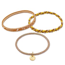 INOUE Anti-Static Rubber Bracelet 3 Pieces (Pompompurin) / 2023, Nylon, acrylic, polyester, natural rubber, brass