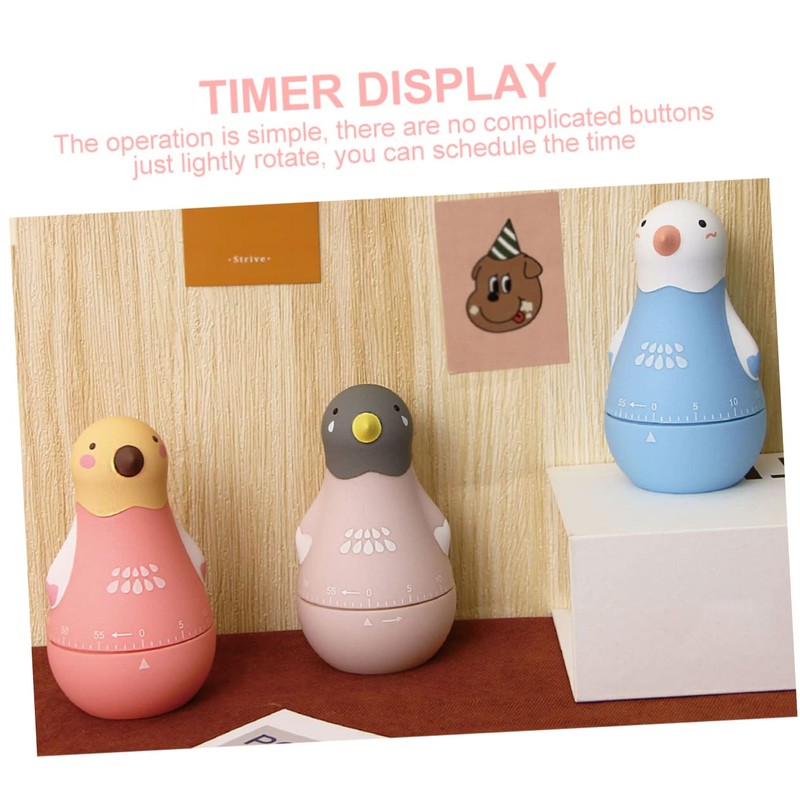 iplusmile Mechanical Timer Cartoon Parrot Shape Practical Cooking Reminder for