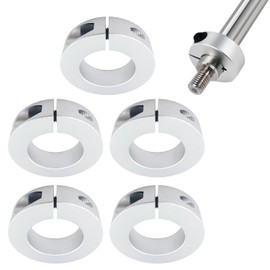 Tissting Pack of 5 Split Adjustment Rings 16 mm Inner Aluminium Alloy Depth Stop Rings Clamp Shaft Cuff Clamping Ring for Sack Truck Tyres Handcart