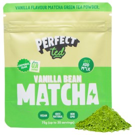 Perfect Ted Matcha Powder | Vanilla Bean 75g | Ceremonial Grade Matcha Latte Powder | Single-Origin Uji, Japan | Matcha Tea Powder | Matcha Fuel (30 Servings)