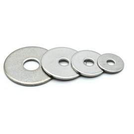 Hippo Hardware M4 (4mm X 15mm) Flat Penny Repair Mudguard Washers for Bolts and Screws A2 Stainless Steel (Pack of 3)