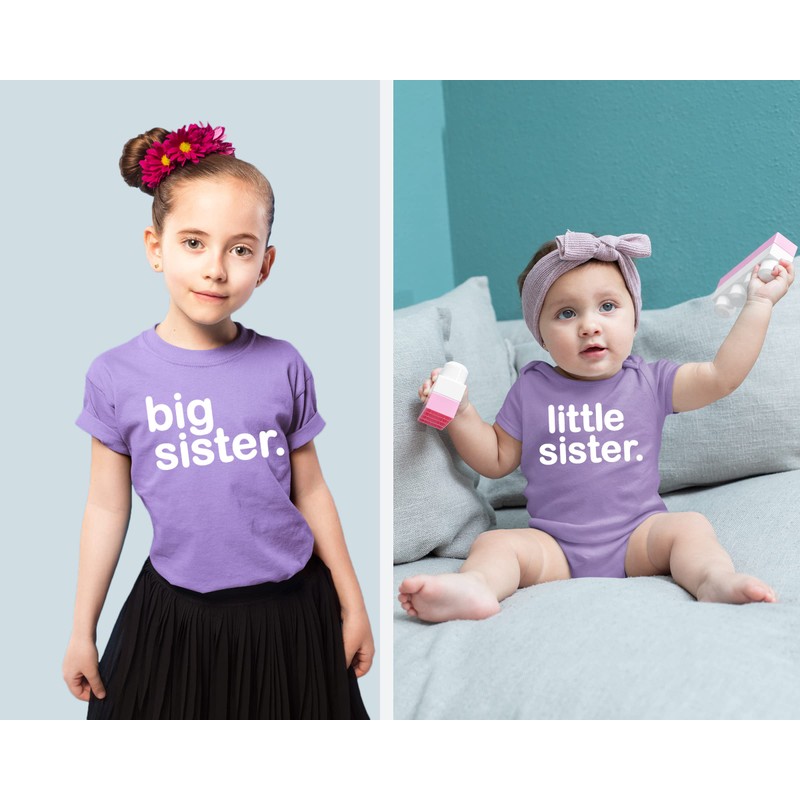 Conjunto de camisas a juego para niñas recién nacidas, Morado,