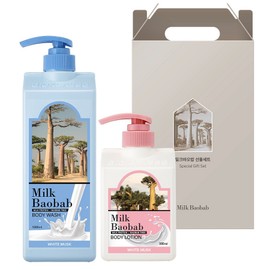 Milk Baobab White Musk 2-piece body care gift set, 1 set / 밀크바오밥 화이트머스크 2종 바디케어 선물세트, 1세트