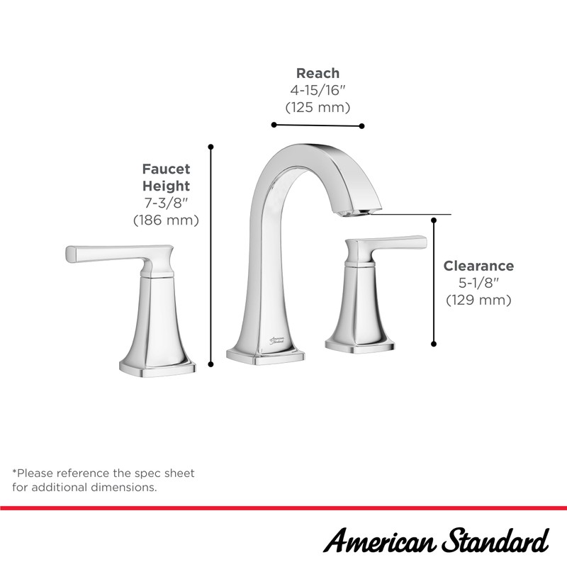 American Standard 7426801.002 Belmeade Two-Handle 8-Inch Widespread Bathroom Faucet, 1.2
