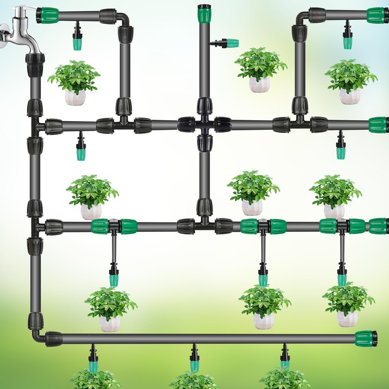 50Pcs Micro Misting Spray Emitters, Adjustable Flow Atomizing Irrigation Dripper,