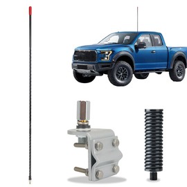 CB Radio Antenna Whip Fiberglass Antenna 2’ Foot with SO239 Stud,Single Groove Mount,Heavy Duty Stainless Steel Spring