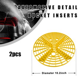 Sylvil 2 PCS Car Wash Bucket Insert, Dirt Guard Bucket Insert Helps Remove Dirt Debris Washing Kit, Detail Grit Trap Filter Cleaning Tool Fits 3-5 Gallon Bucket, Car Accessories (Yellow)