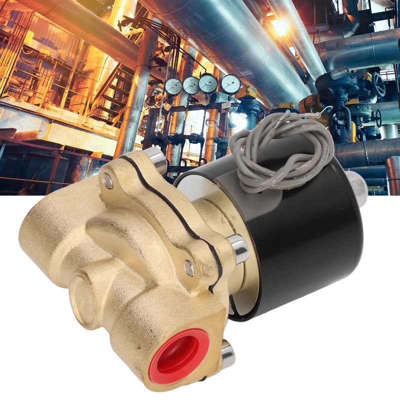 Electric Solenoid Valve Brass Structure Copper Coil 1 Way Flowing