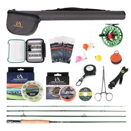 M MAXIMUMCATCH Maxcatch Premier Fishing Rod and Reel Combo Complete 9' Fishing Outfit (Premier Rod+Green AVID Reel, 8 wt -9' Full-Handle Rod,7/8 Reel)