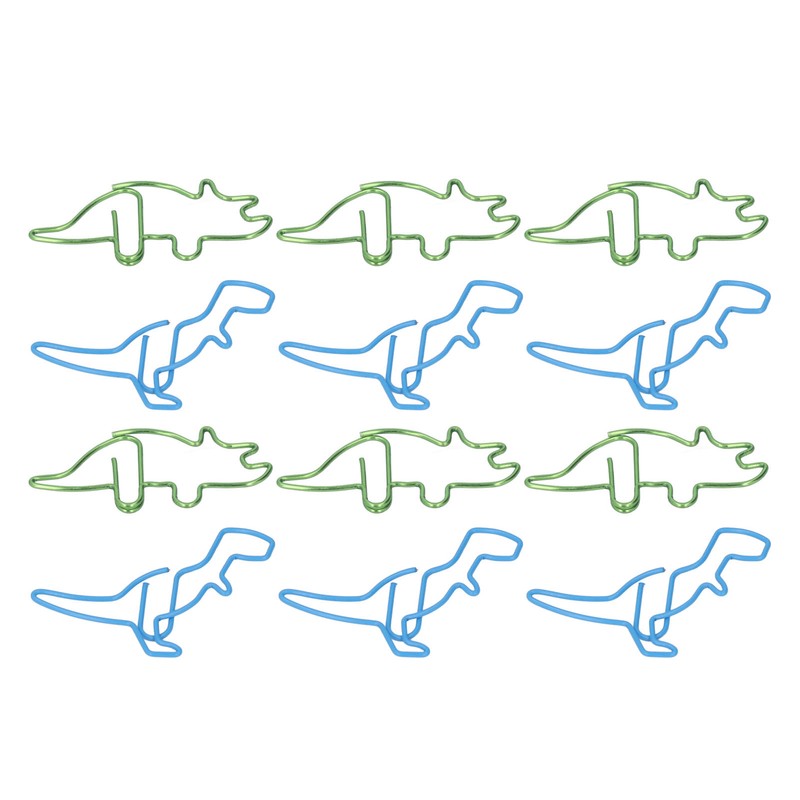 100 Pcs Shaped Paper Clips Hippo Dinosaur Shape Metal Cute