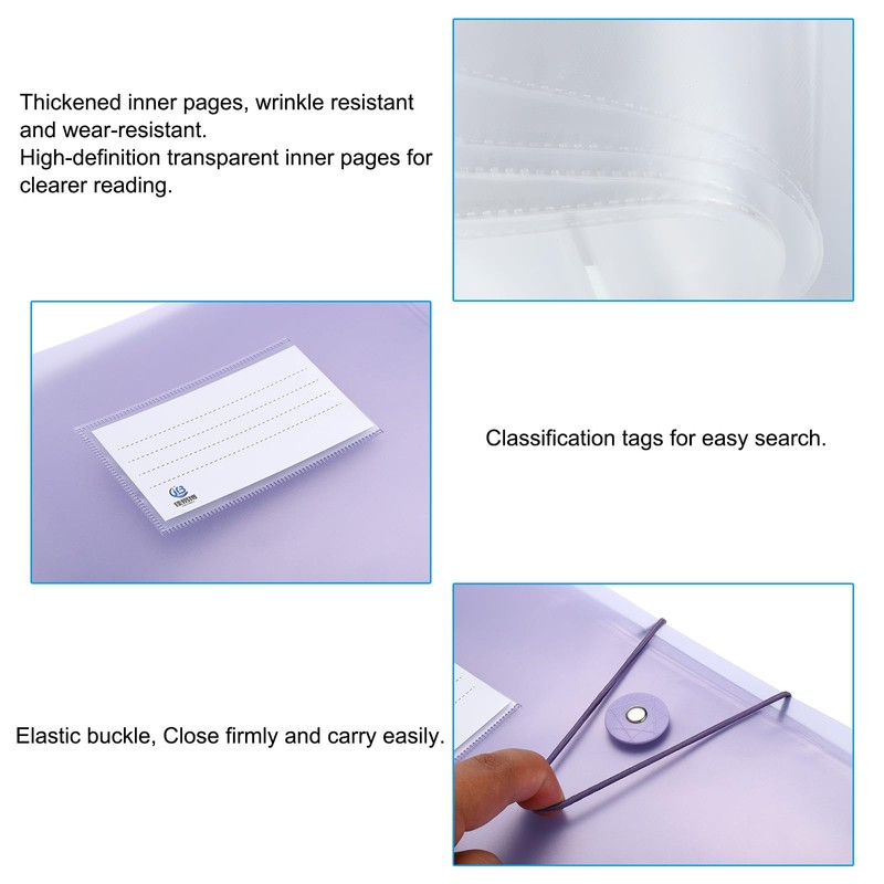 PATIKIL 8.5x11 Binders with Plastic Sleeve, 1 Pcs A4 Display