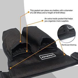 Funda de aceite de masaje, ajustable y duradera, suministros de terapeuta de masaje elegantes (2B-negro)