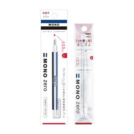 Tombow JCB-232AZ MONO Zero Pen-shaped Round Eraser with Refill for Eraser