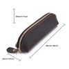Genuine Leather Pencil Case Unique Design Zipper Pouch for School
