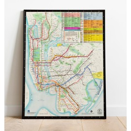 Historic Pictoric Map - New York City Transit Maps, New York City Subway Map 1979 Railroad Cartography - Vintage Poster Art Reproduction - 24in x 30in