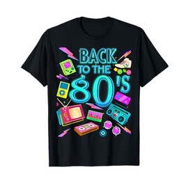 Men's Women's Kids Vintage Retro Back To 80's Graphic Design T-Shirt