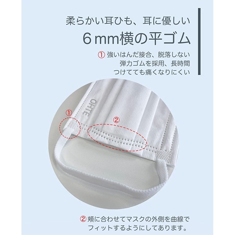 [OHTE] 新快適 不織布マスク こども用 120枚入 耳が痛くなりにくい 全国マスク工業会会員 カケンテスト認証 プリーツタイプ (120枚ｘ1箱)