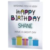 Happy Birthday Shane - Birthday Card For Shane