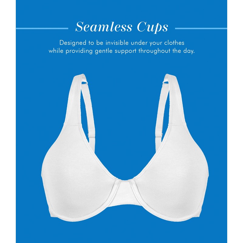 Bestform Womens Women's Casual Value Cotton Stretch Underwire Minimizer Bra,