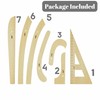 FDM 7 Piece Wooden Fashion Drawing Ruler Curved and Straight
