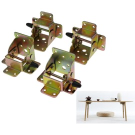 Micro Trader 4X Iron Locking Folding Table Chair Leg Brackets Hinge Self Lock Foldable Hinges