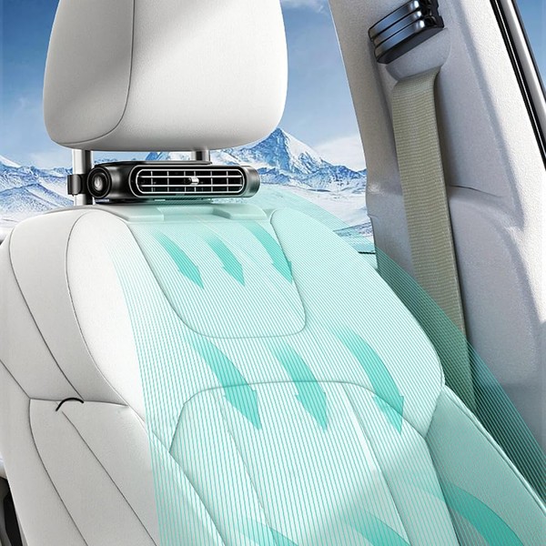 Demiawaking USB Car Fan, Adjustable 3 Speeds Car Fan Cooler,
