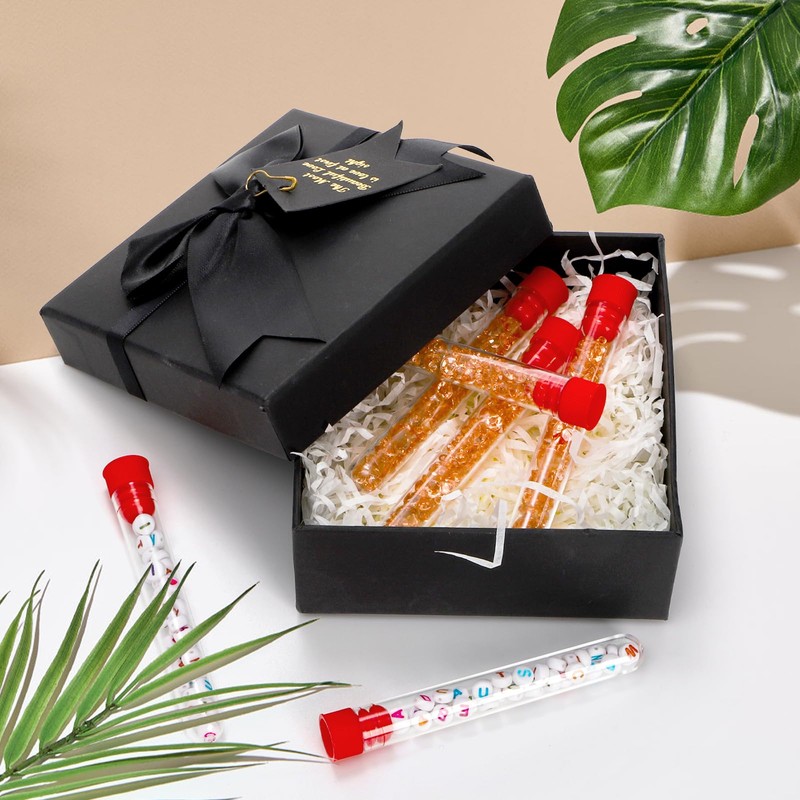 Lawei 100Pcs Plastic Test Tubes with Rack, 16 x 100mm