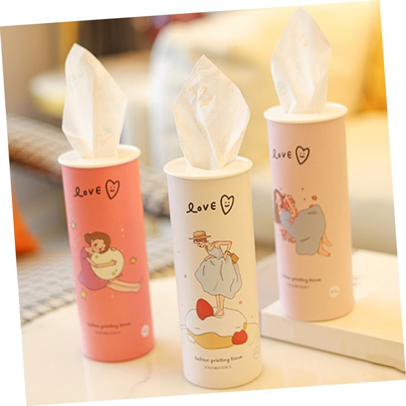 Alipis 3Pcs Decorative Tissue Roll Cute Printed Hand Tissues for