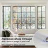 KAFUTER Window Privacy Film, Decorative Stained Glass Window Film, Static
