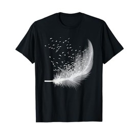 Bird Feather Silhouette Image Birdwatcher Birdwatching Lover T-Shirt