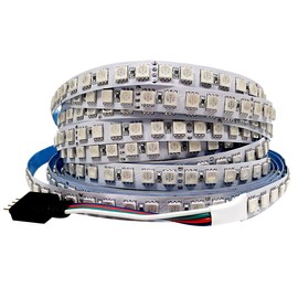 Tesfish 24 V RGB LED Strip Light, 5 m LED Strip Light SMD 5050 IP20 Total 600 LEDs Colour Changing LED Strip LED Strip LED Light Strip for Bedroom, Kitchen, Advertising Decoration
