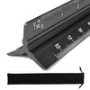 Metal Scale Ruler,30cm Triangular Scale Rulers for Architects Engineers, Metric