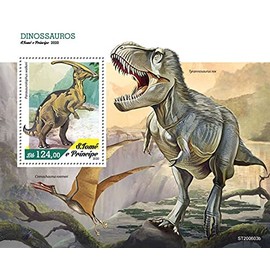 St Thomas - 2020 Parasaurolophus Dinosaur - Stamp Souvenir Sheet - ST200603b