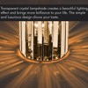 LEDSone Modern Mini Chandelier Crystal Ceiling Light Fixture, Semi Flush