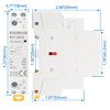 Baomain 12V AC 2-Pole Modular Contactor, 20A 2NO Normally Open,