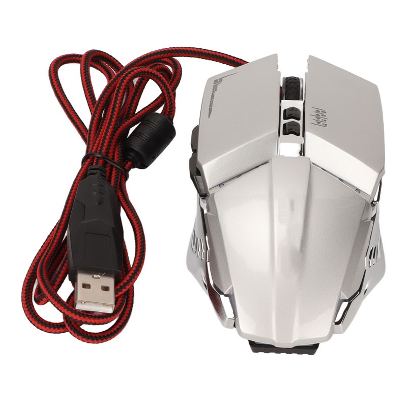 Gaming Mouse Ergonomic Design 4 DPI Adjustable Breathing RBG Backlit
