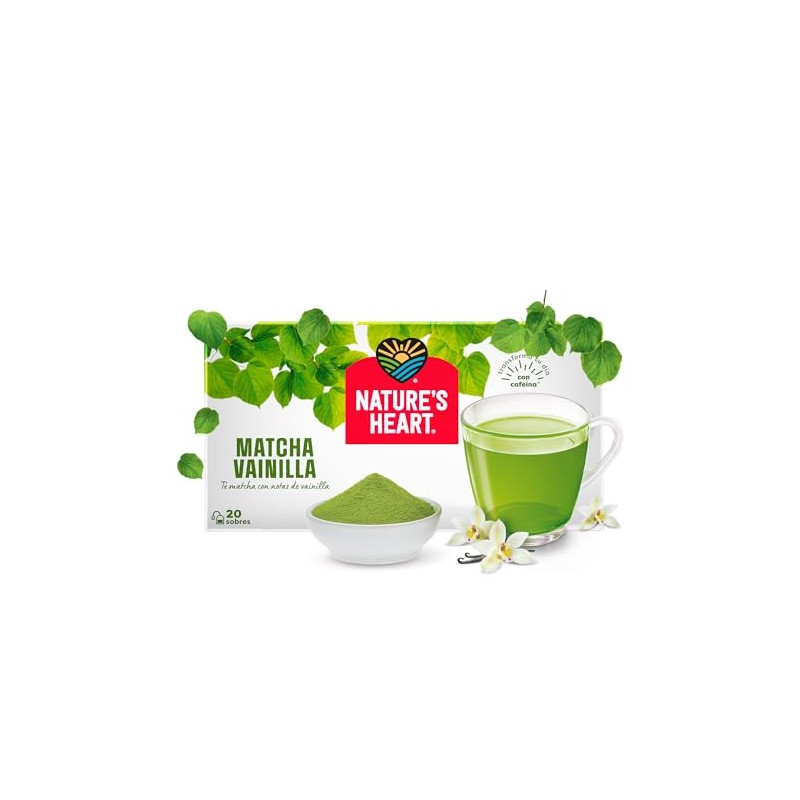Nature's Heart 7502252484421 Te Matcha Vanilla, Matcha, vainilla, 30 gramos