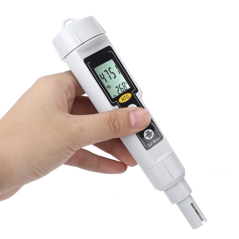 CT3081 Portable Digital Salinometer Salinity Temperature Humidity Tester Meter for