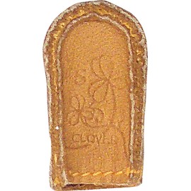 Clover Natural Fit Leather Thimble Small, Lt. Brown