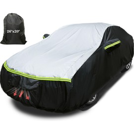 Car Cover Waterproof All Weather Tear-Resistant, Durable and Sun protect,Suitable for Nissan Altima, Toyota Camry, Honda Accord，Lexus GS，Infiniti Q50, Kia K5 with Zipper，Fit Sedan Length(187-194 inch)